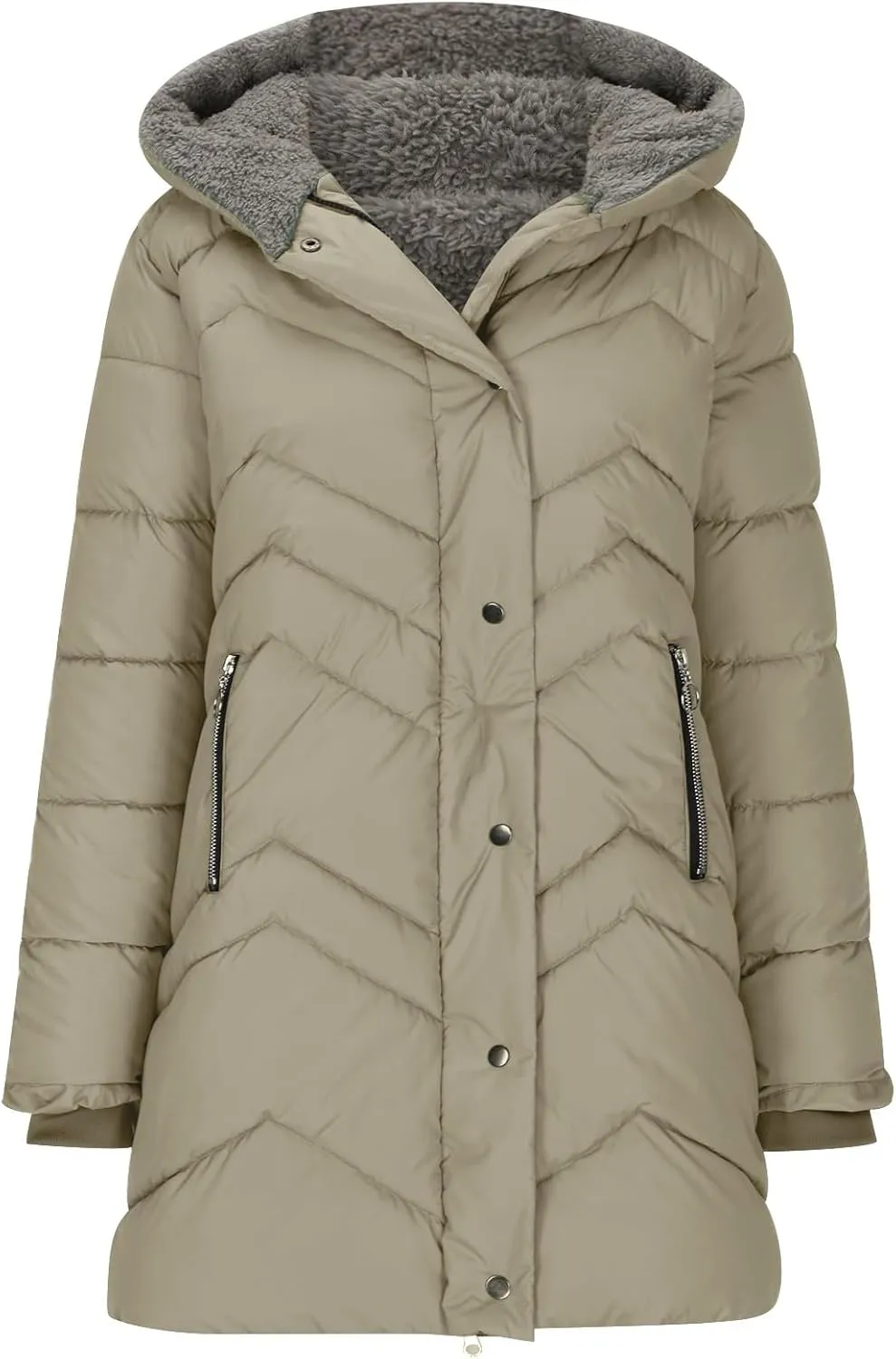 Winter Puffer Thicken Jackets for Women Waterproof Warm Maxi Coats down Jackets Faux Fur Parka with Hood down Coats