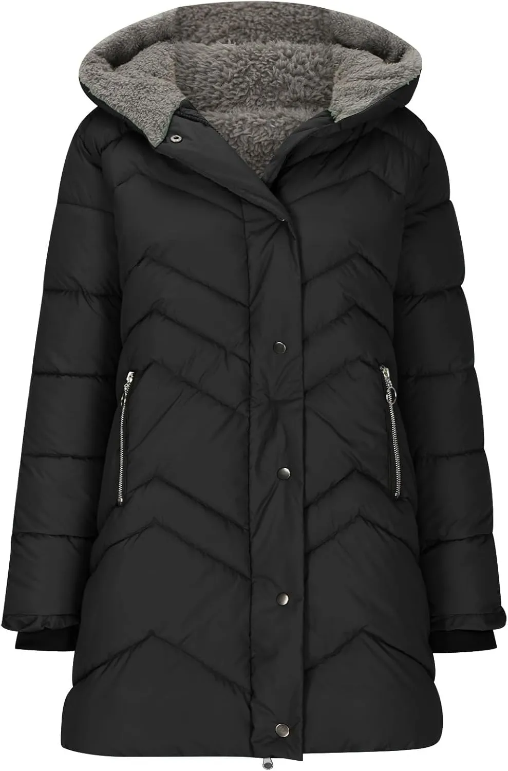 Winter Puffer Thicken Jackets for Women Waterproof Warm Maxi Coats down Jackets Faux Fur Parka with Hood down Coats