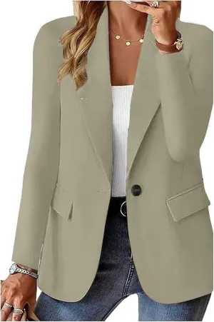Women Blazers for Work Casual Business Casual Jackets Long Sleeve Lapel Open Front Cardigan Office Suit with Pockets