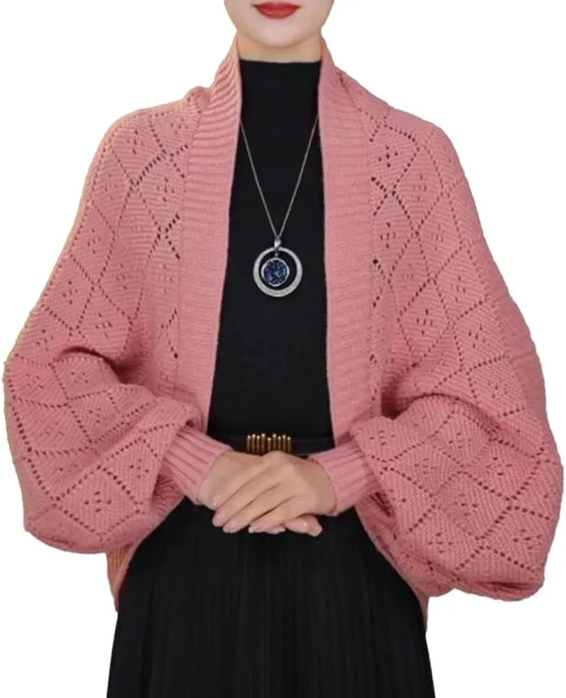 Women Cardigan Sweaters Oversized Chunky Knit Slouchy Wrap Open Front Coat Shoulder Wrap and Shawl Outwear