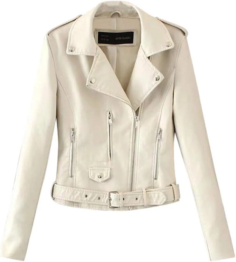 Women Cropped Jacket Biker Moto Jackets Lightweight Open Front Cardigan Trendy 2025 Fall Outfit