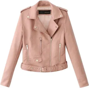 Women Cropped Jacket Biker Moto Jackets Lightweight Open Front Cardigan Trendy 2025 Fall Outfit