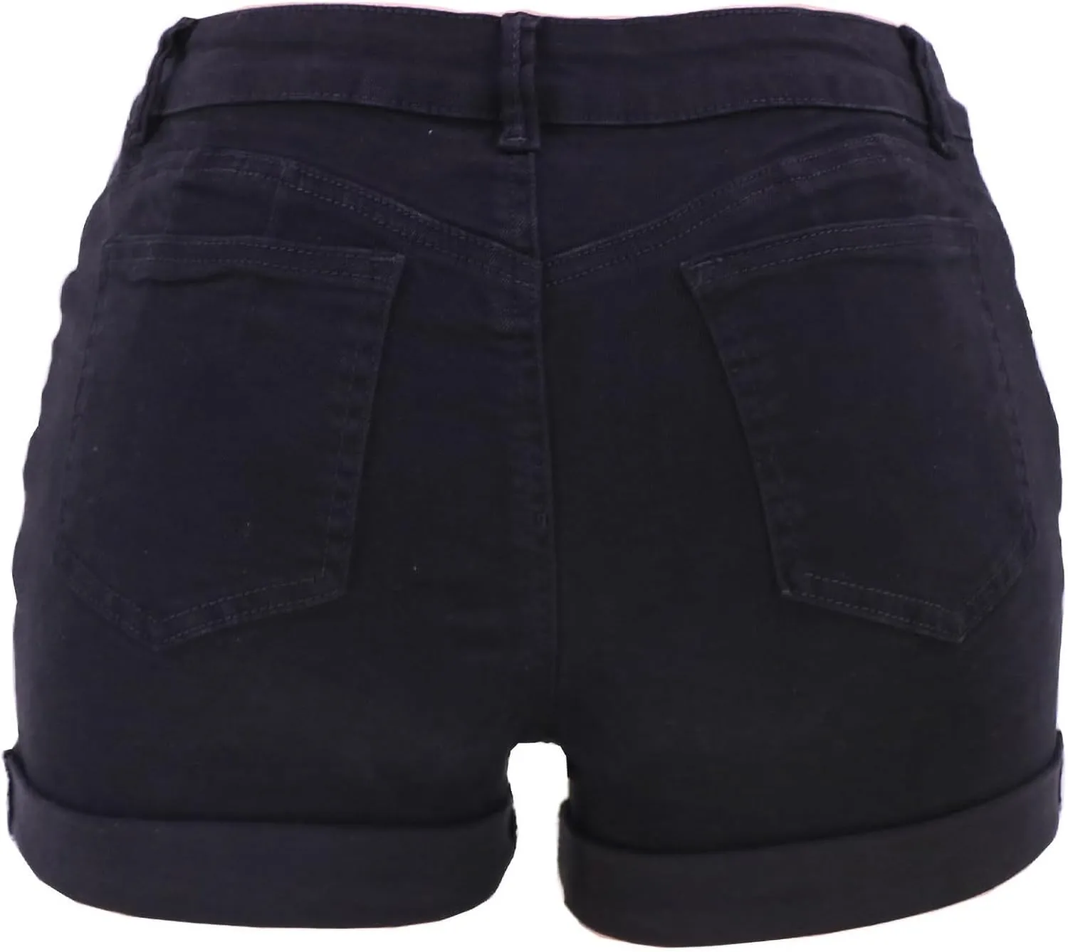 Women Ripped Jean Shorts Stretchy Distressed Denim Shorts with Pockets