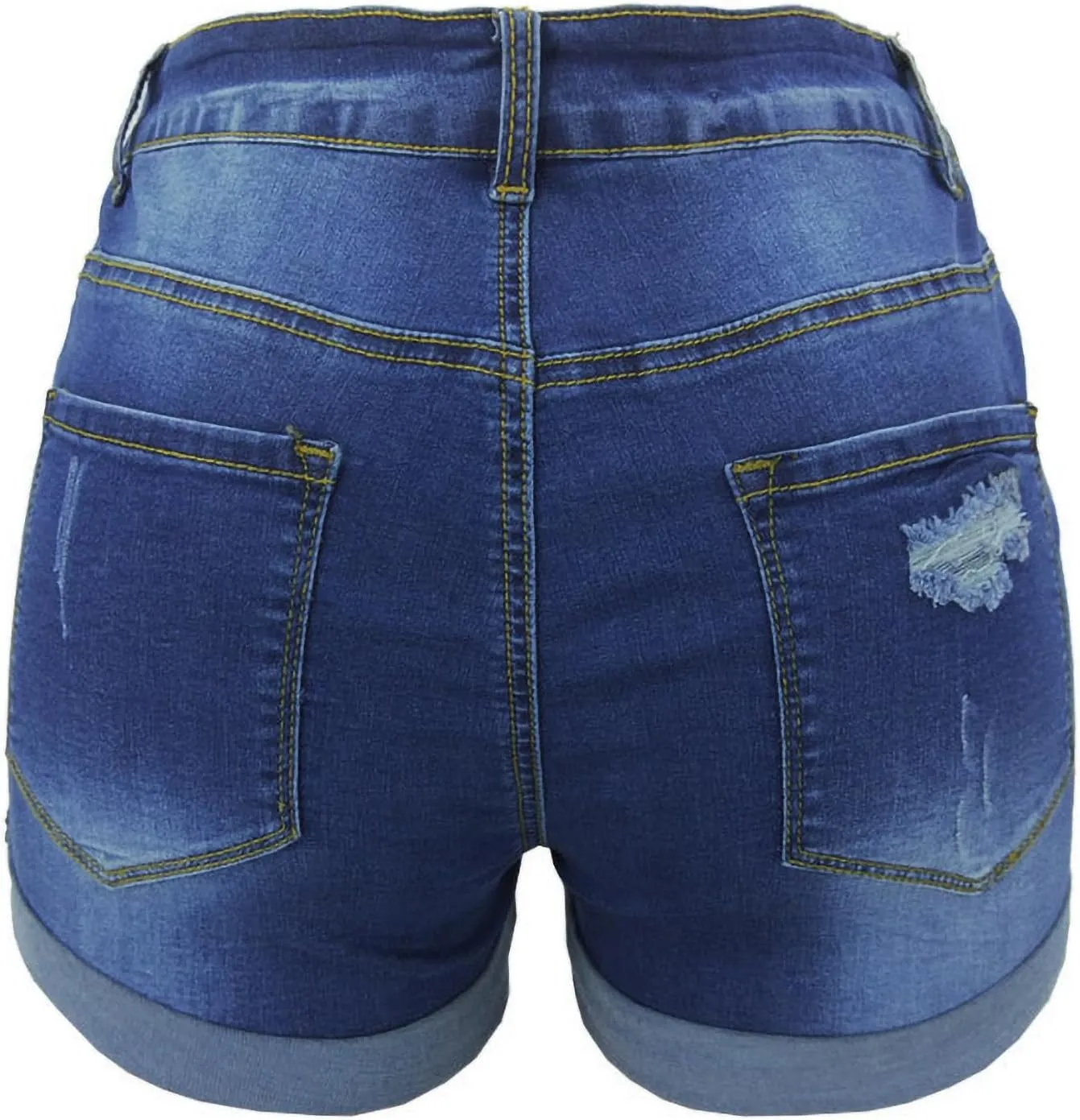 Women Ripped Jean Shorts Stretchy Distressed Denim Shorts with Pockets
