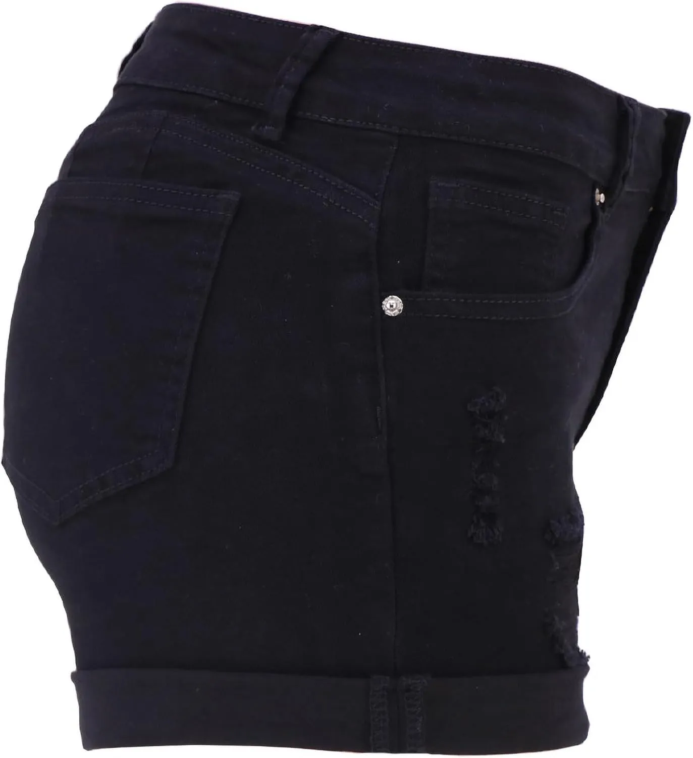 Women Ripped Jean Shorts Stretchy Distressed Denim Shorts with Pockets