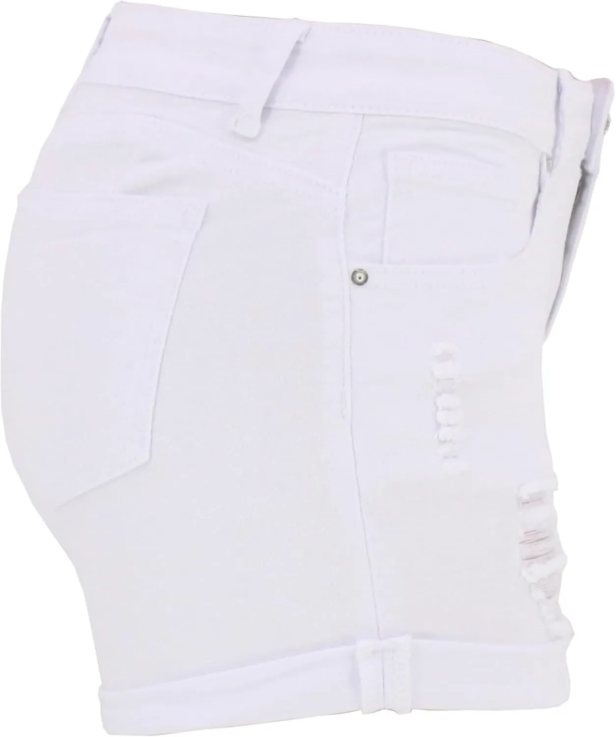 Women Ripped Jean Shorts Stretchy Distressed Denim Shorts with Pockets
