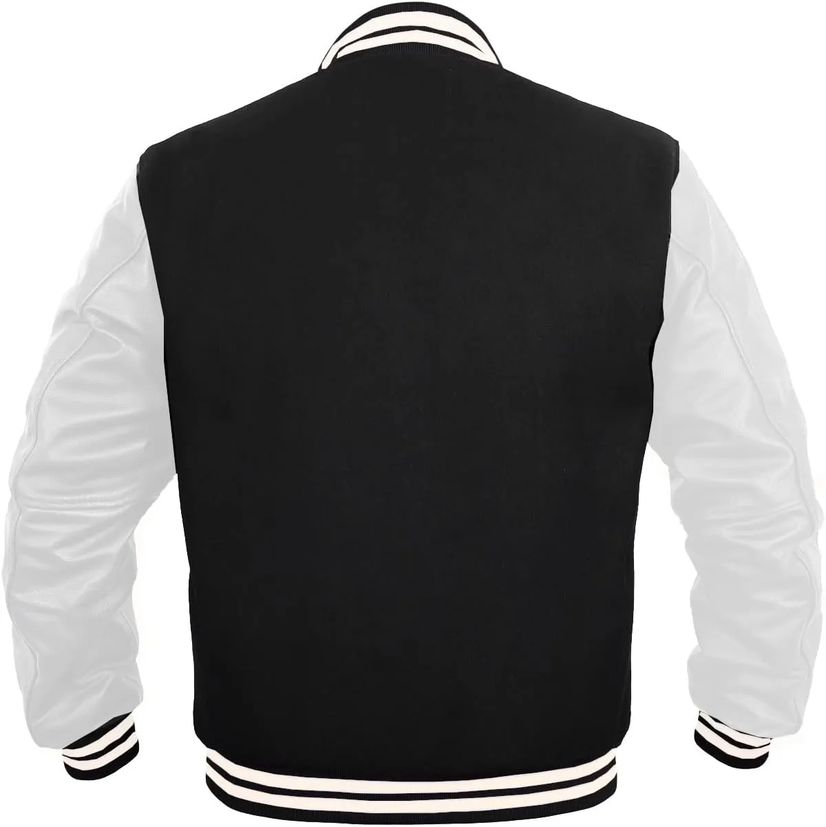Women Varsity Jacket Genuine Leather Sleeve and Wool Blend Letterman Ladies Girls College Varsity Jackets