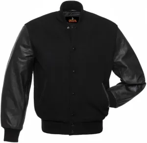 Women Varsity Jacket Genuine Leather Sleeve and Wool Blend Letterman Ladies Girls College Varsity Jackets