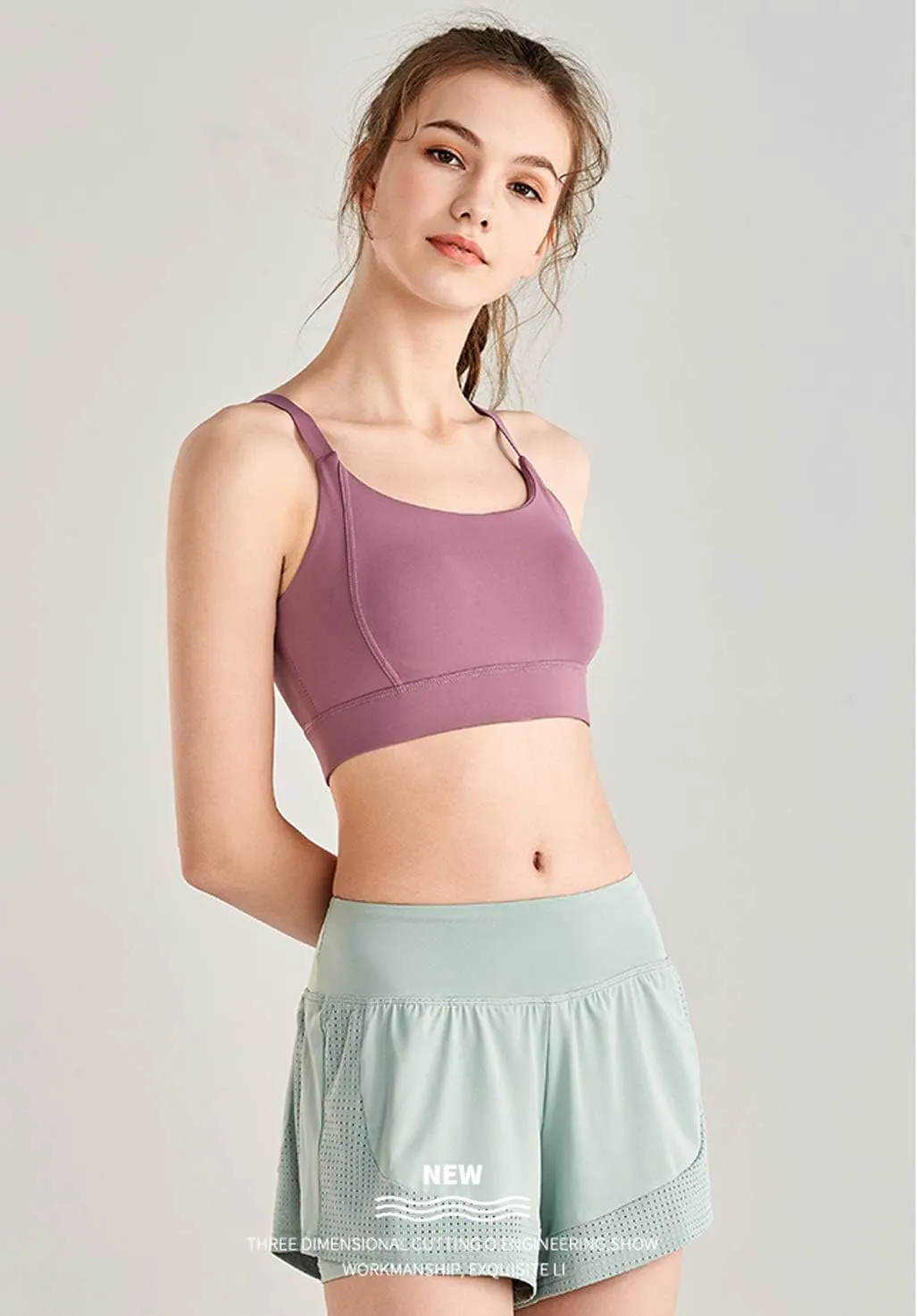 Women Workout Running Shorts,Active Yoga Gym Sport Shorts with Liner 2 in 1