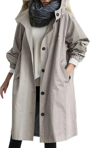 Women's 2025 Plaid Shacket Jacket Casual Button Wool Blend Winter Tartan Trench Coat With Pockets