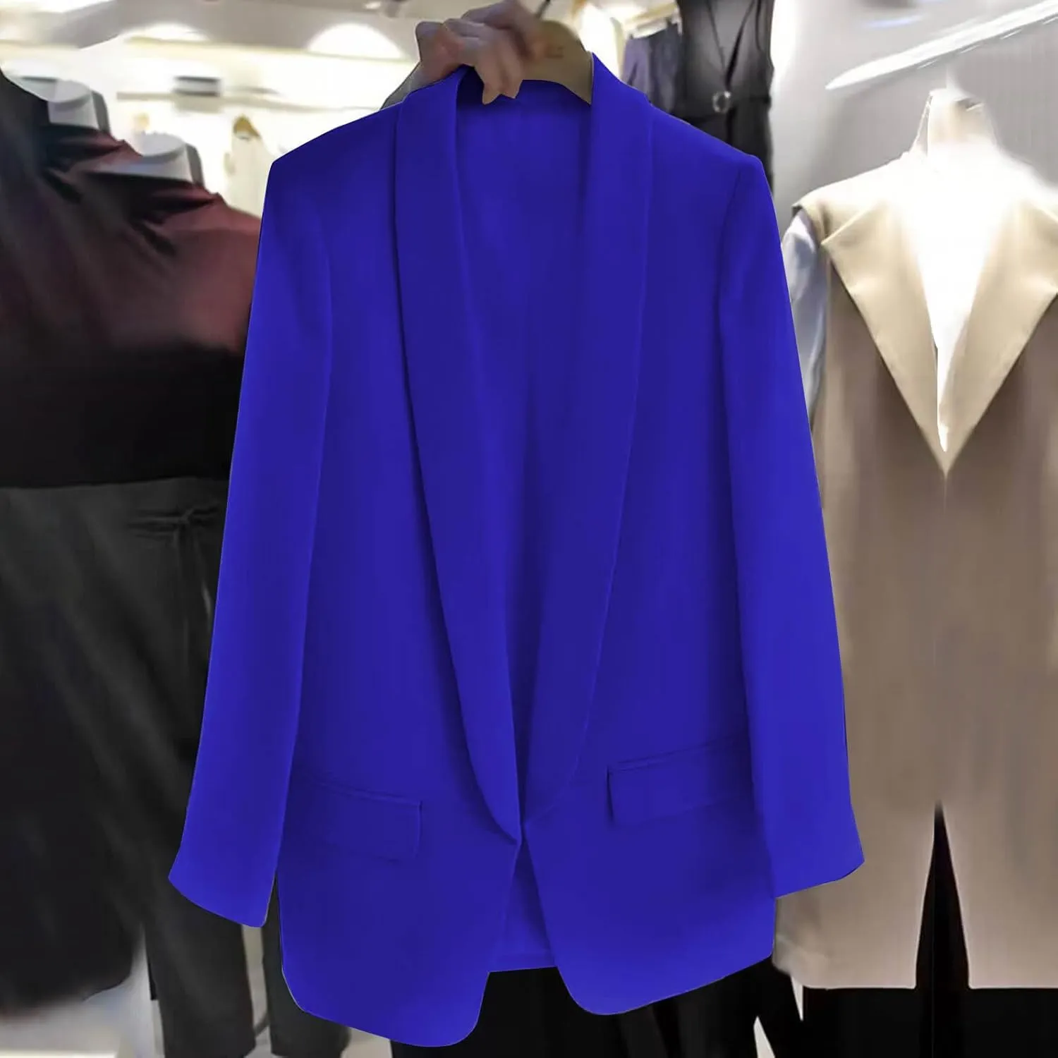 Women's Blazer 2025 Spring Fall Bussiness Casual Work Office Jackets Long Sleeve Classic Formal Slimming Outfits