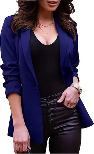 Women's Blazer Business Casual Long Sleeve Slim Fit Work Office Jacket Lightweight Suit Jacket Clothes with Pockets