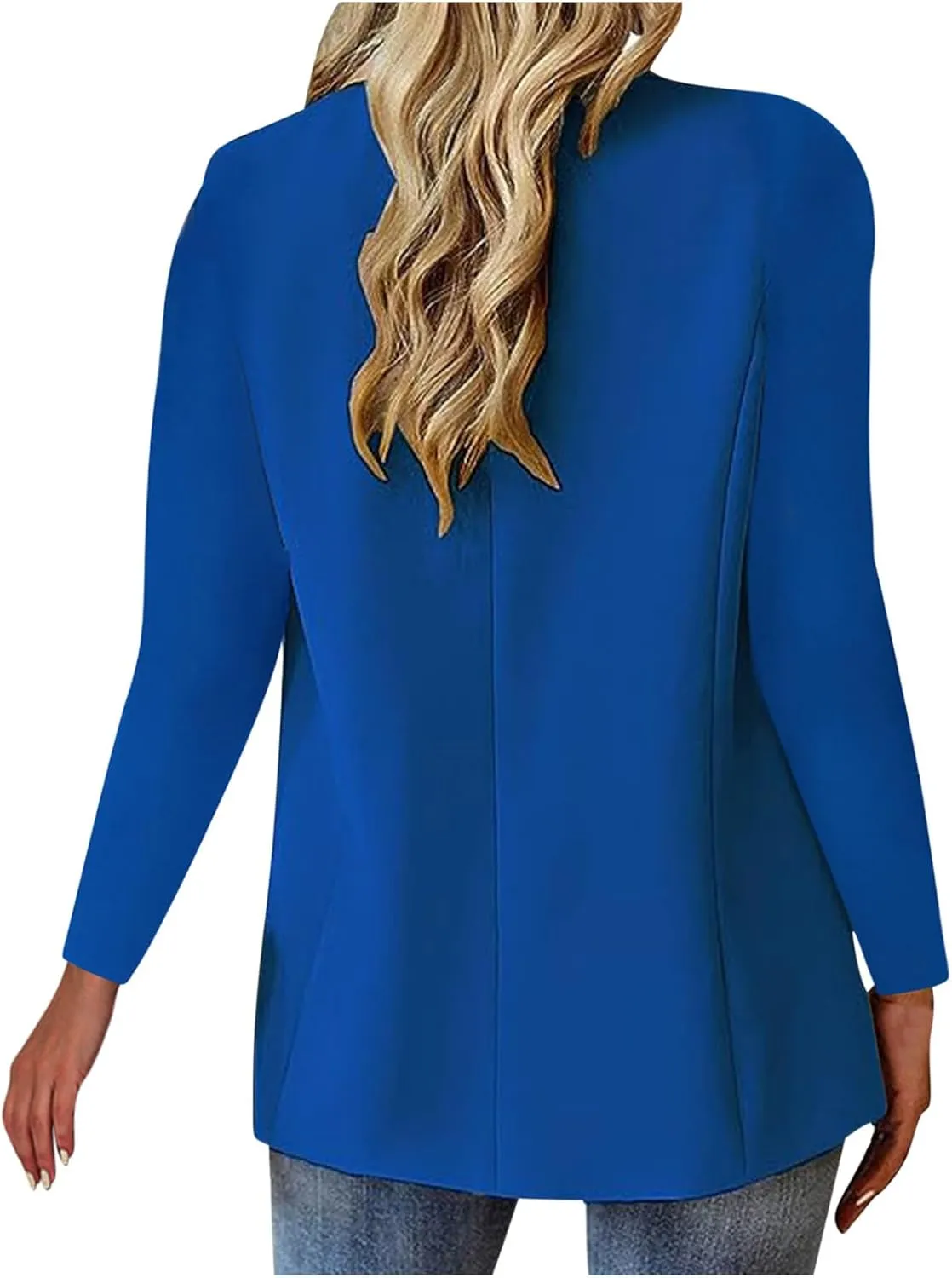 Womens Blazer Casual Lapel Long Sleeve Solid Classic Open Front Cardigan Blazers Daily Commute Office Fall Coats