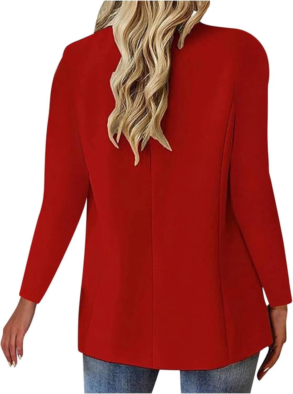 Womens Blazer Casual Lapel Long Sleeve Solid Classic Open Front Cardigan Blazers Daily Commute Office Fall Coats