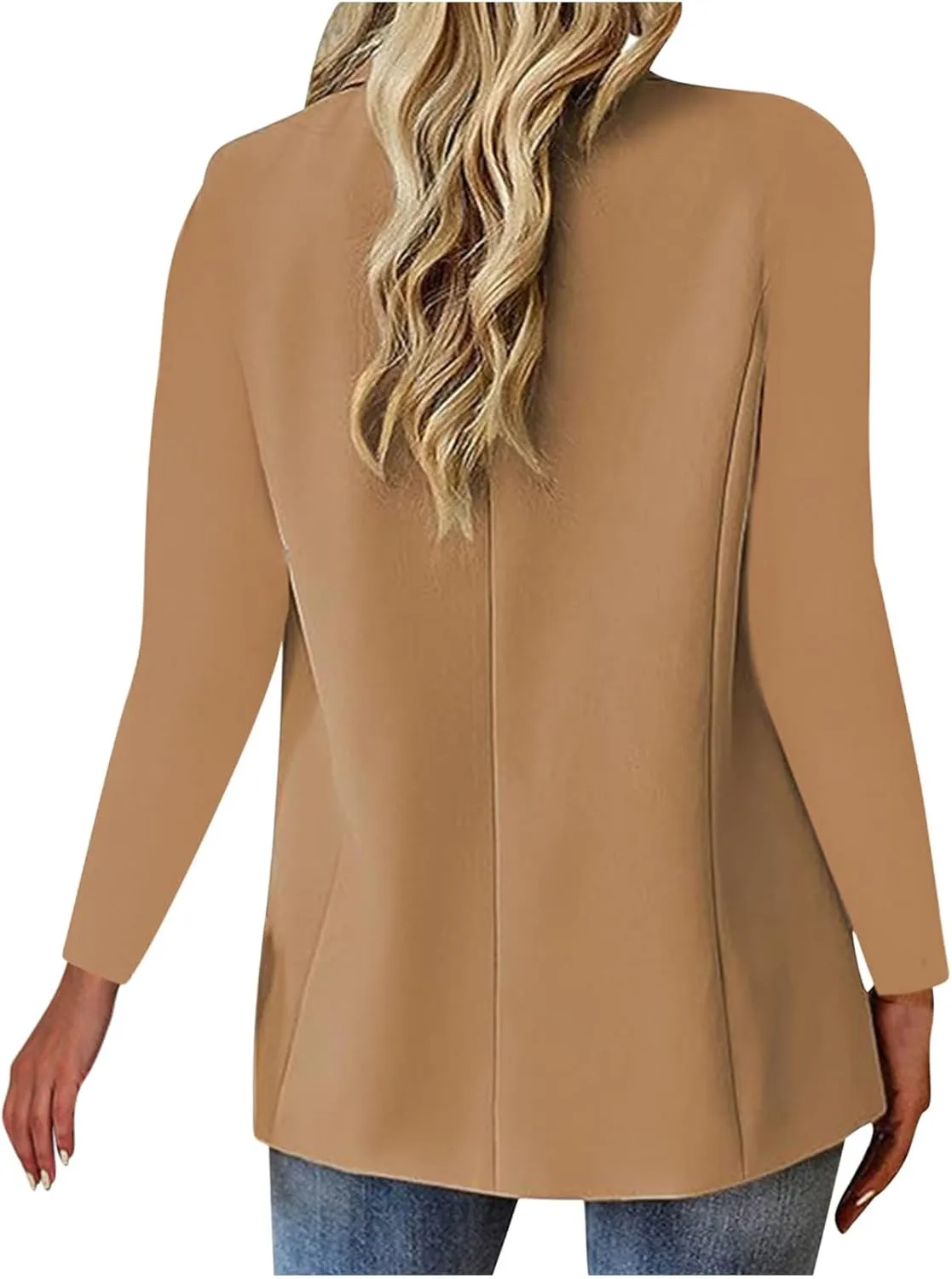 Womens Blazer Casual Lapel Long Sleeve Solid Classic Open Front Cardigan Blazers Daily Commute Office Fall Coats