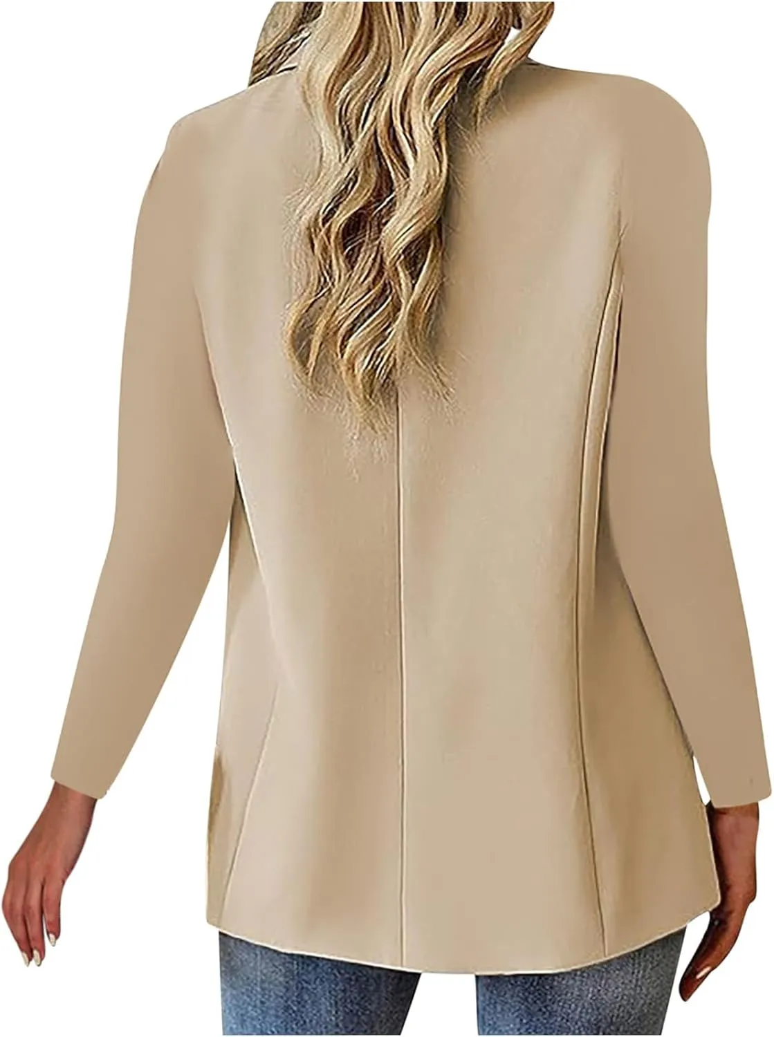 Womens Blazer Casual Lapel Long Sleeve Solid Classic Open Front Cardigan Blazers Daily Commute Office Fall Coats