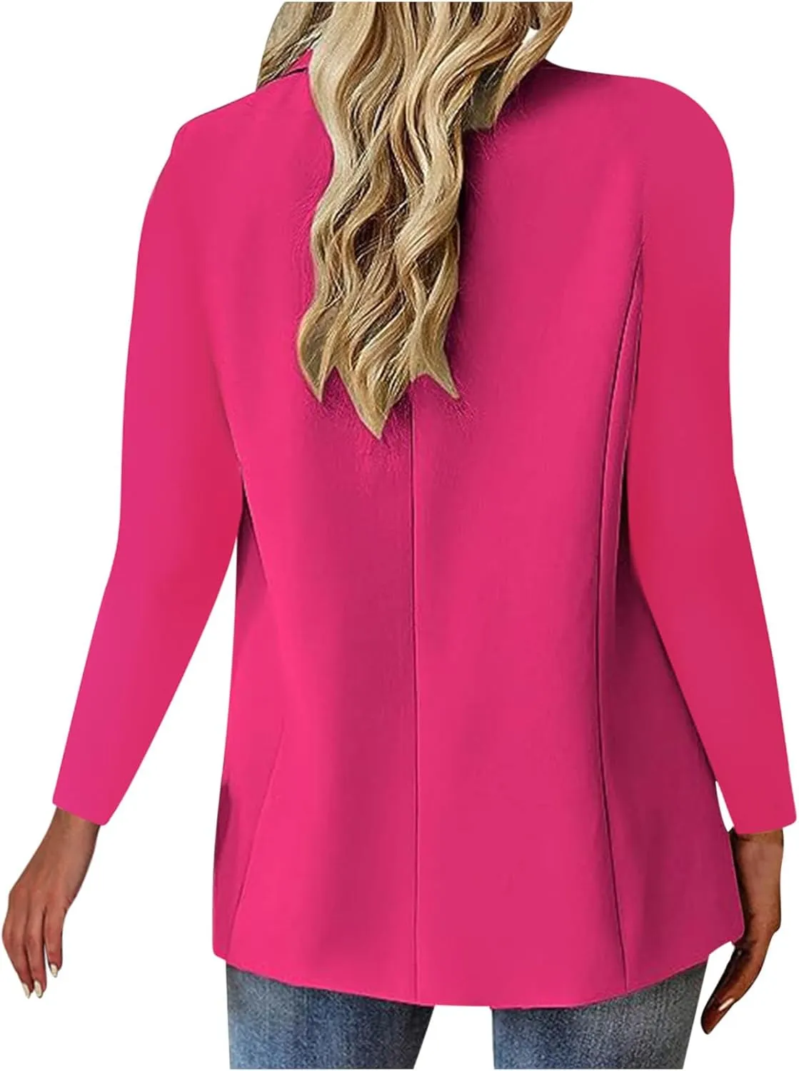 Womens Blazer Casual Lapel Long Sleeve Solid Classic Open Front Cardigan Blazers Daily Commute Office Fall Coats