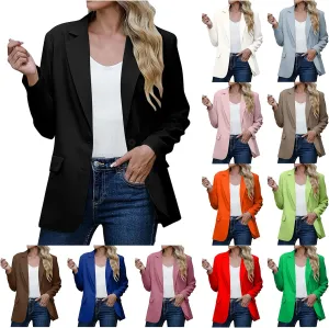 Womens Blazers for Work Professional Business Casual Long Sleeve Suit Jacket Open Front Work Office Blazers Jacket
