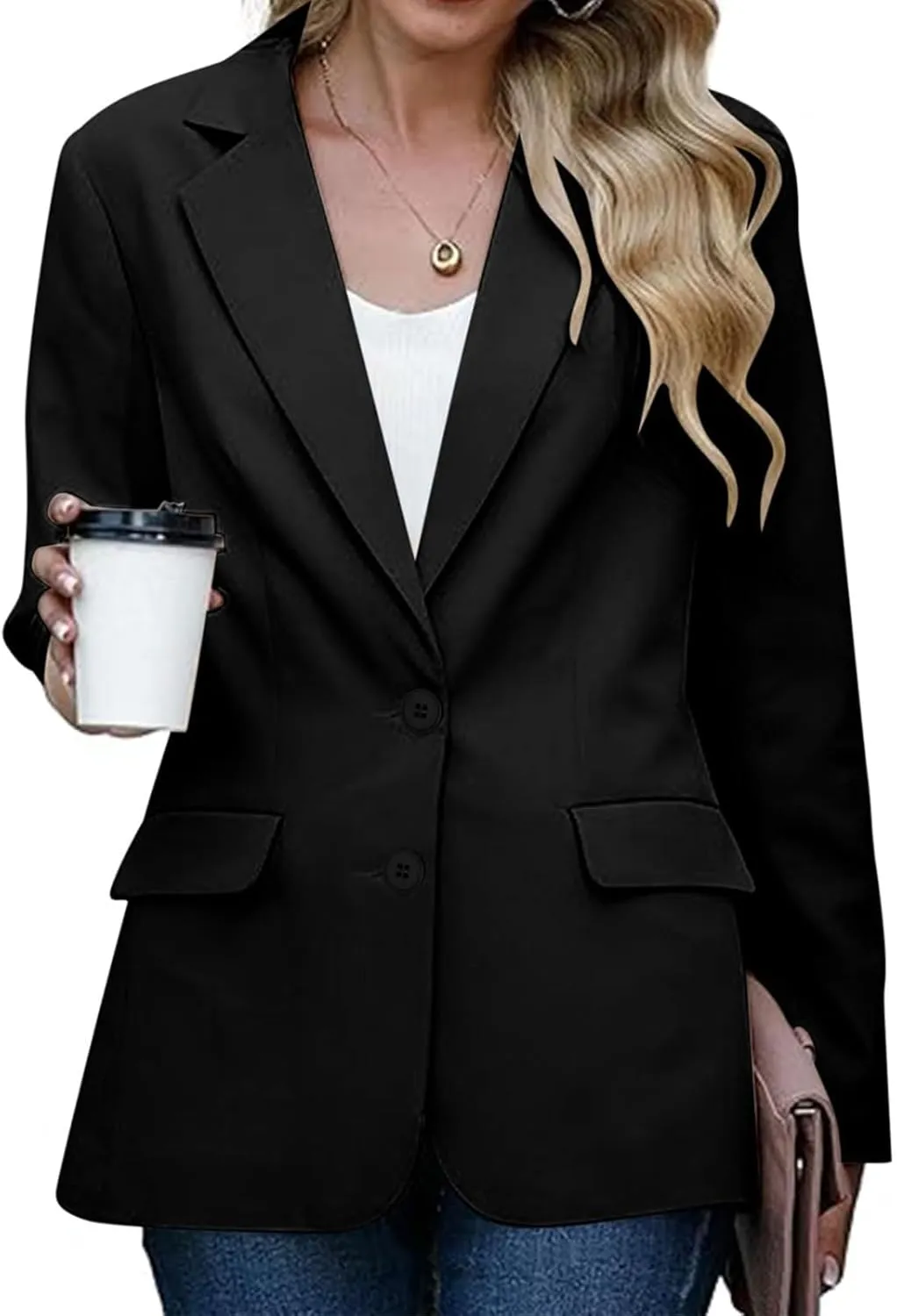 Womens Blazers for Work Professional Business Casual Long Sleeve Suit Jacket Open Front Work Office Blazers Jacket