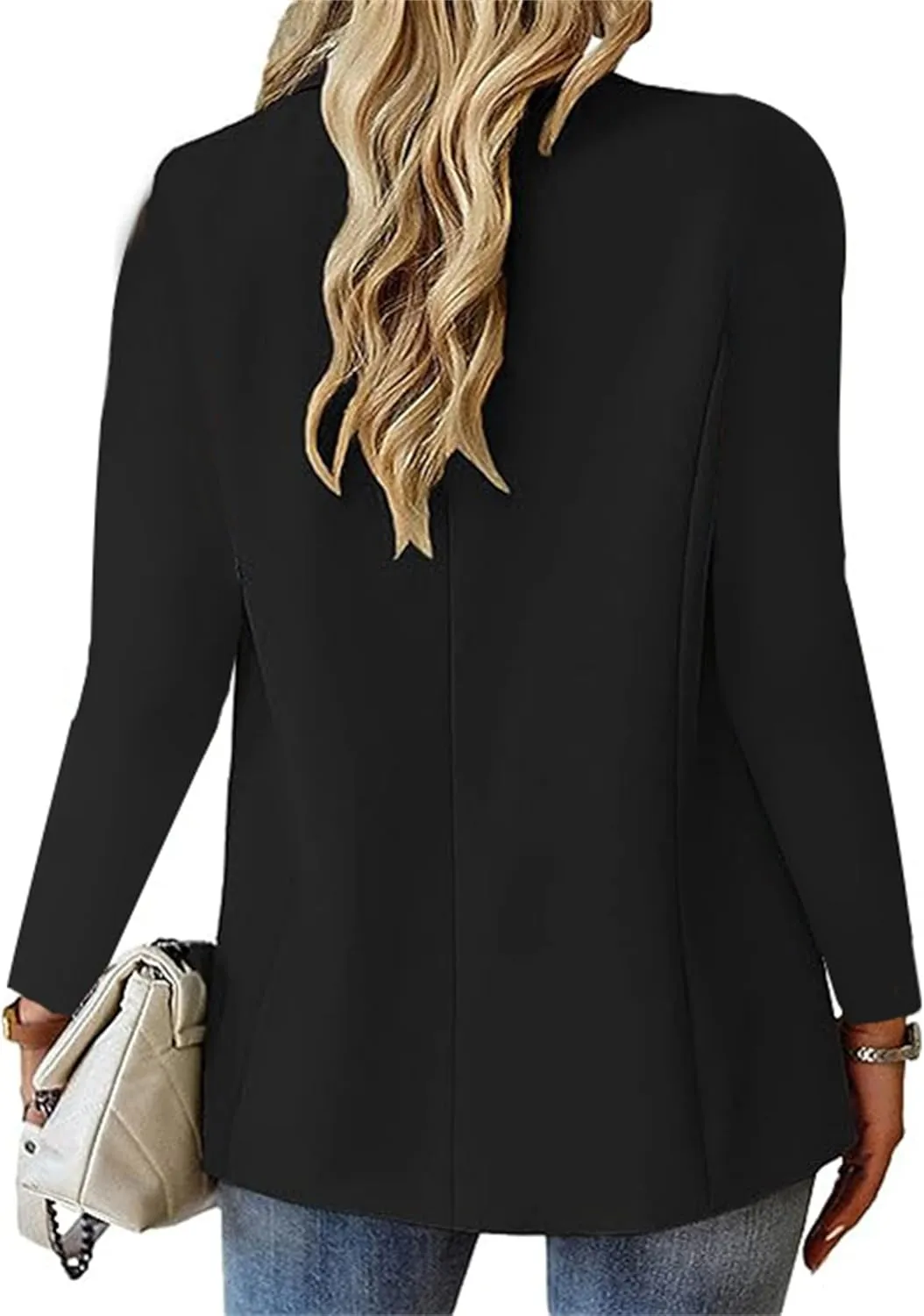 Women's Business Casual Blazers Work Office Blazer Jacket Suit Lightweight Open Front Cardigan Jacket Elegant Coat