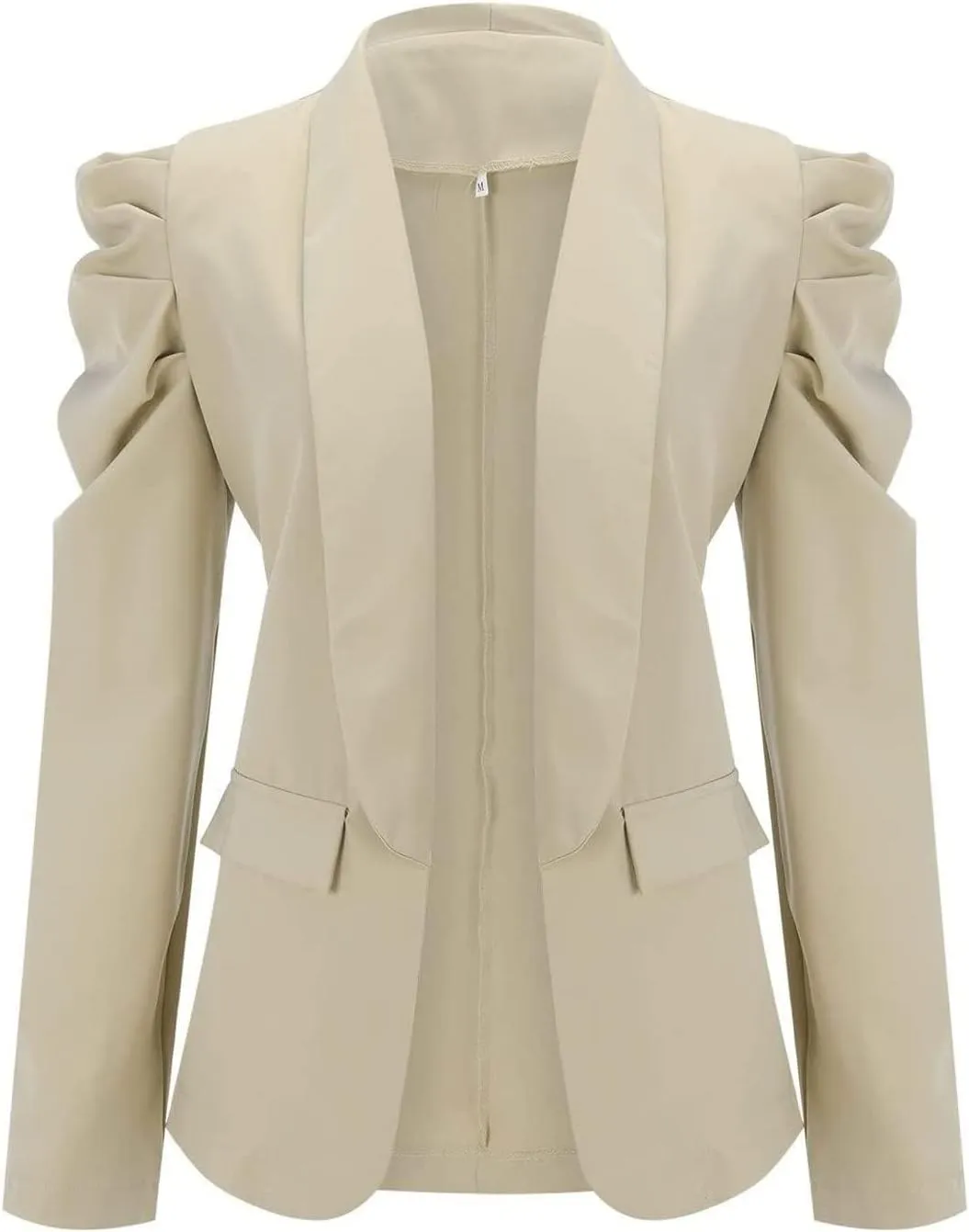Womens Casual Blazers Puff Sleeve Suit Jacket Open Front Cardigan Jacket Work Office Blazer Business Outfits Tops