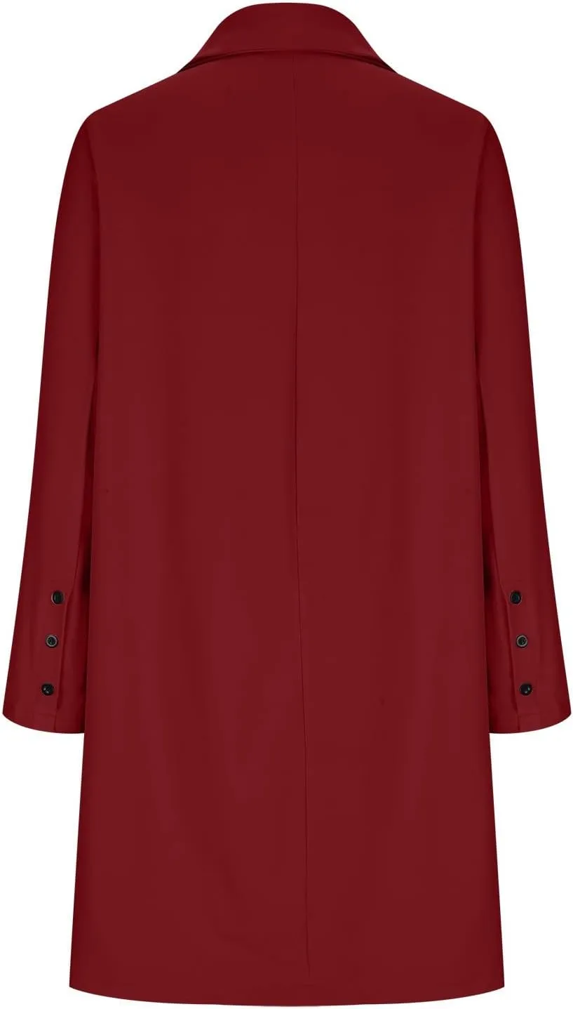 Womens Classic Formal Solid Blazers Long Sleeve Open Front Cardigans Casual Comfy Slim Jacket Work Business Clothes