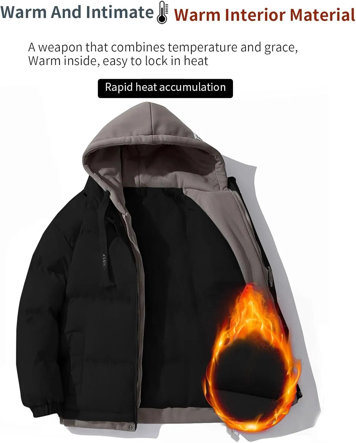 Womens Fashion Winter Long Sleeve Puffer Jacket Hooded Lightweight Quilted Jackets Zip Up Down Coats Padded Outwear