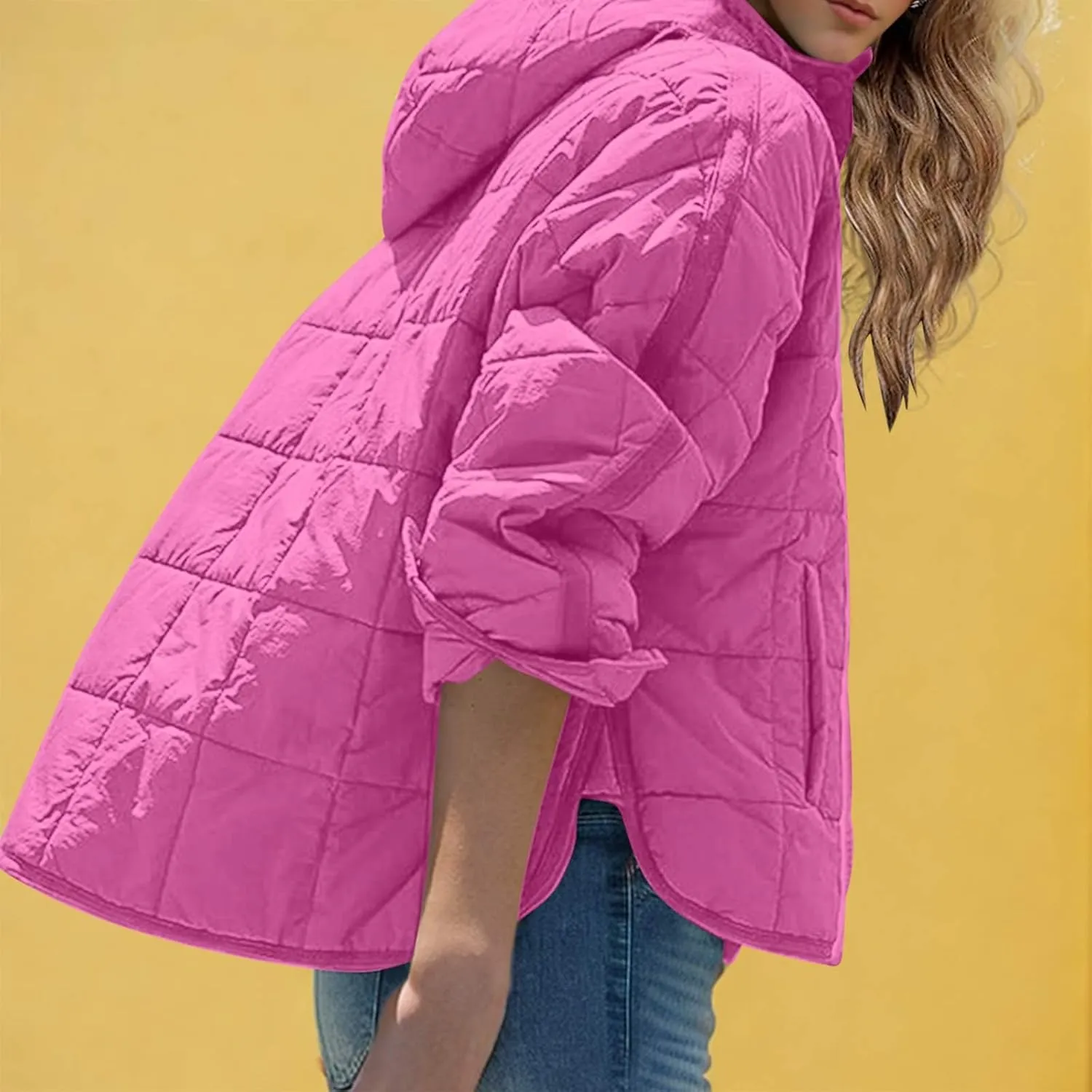 Womens Lightweight Puffer Jackets Warm Hooded Short Winter Coats Thicken Quilted Jackets Cropped Down Coats Outerwear