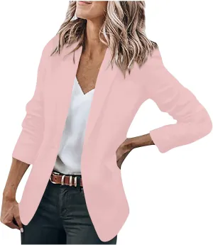 Women's Oversized Blazers Lapel Open Front Long Sleeve Work Office Suit Jacket Coat Blazers & Suit Jackets