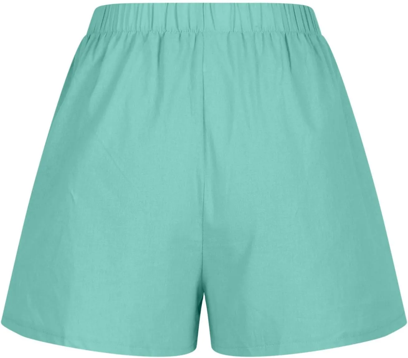 Women's Summer Cotton Linen Shorts with Pockets Plus Size Elastic Waisted Summer Lounge Pants