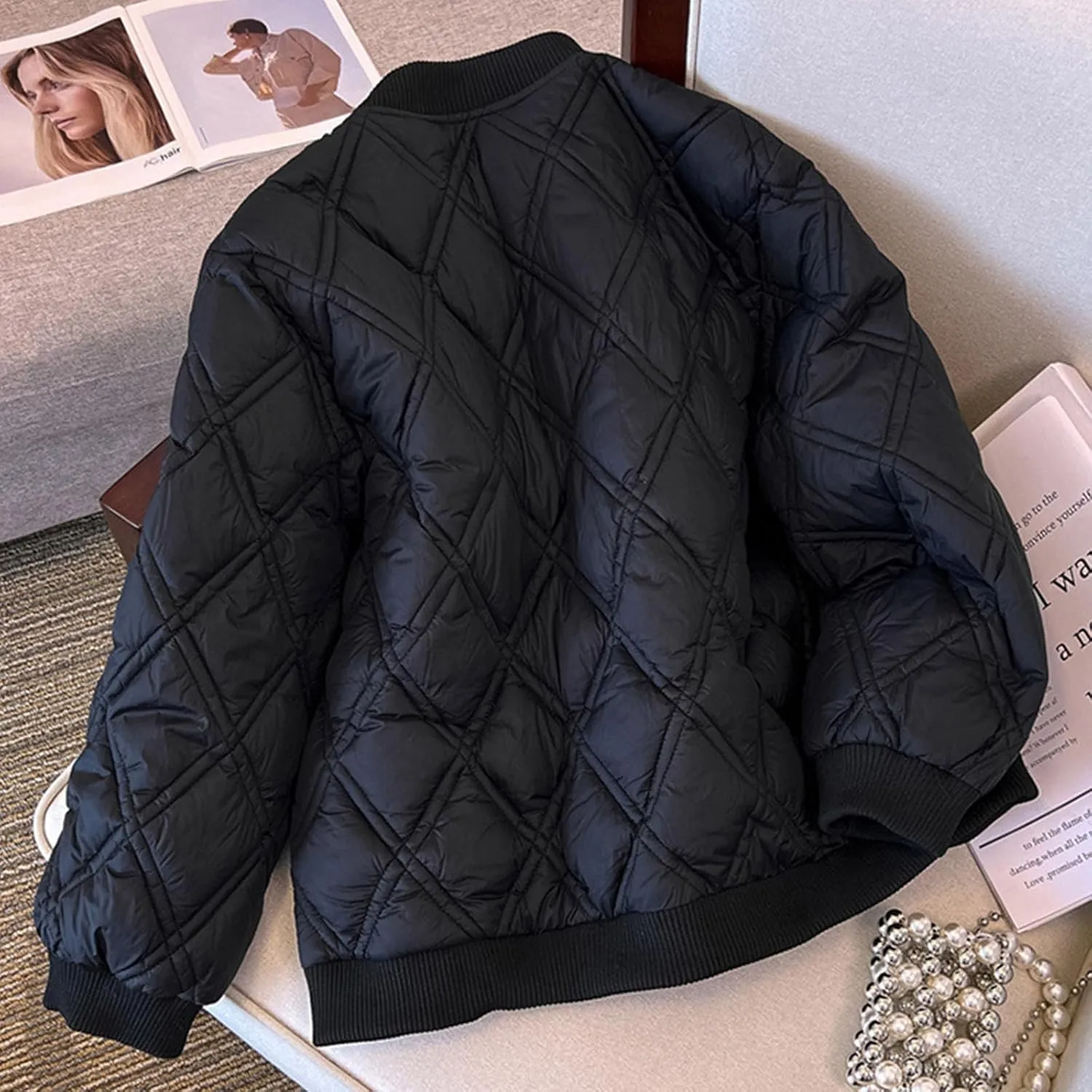 Womens Winter Coats Lightweight Quilted Jackets Oversized Puffer Jackets Bomber Jacket Down Coats Shaggy Padded Parkas