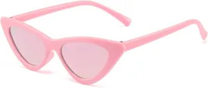 WZWLKJ Little Girls Cat Eye Sunglasses Retro Vintage Narrow Sunglasses for Kids for Outdoor Beach Holiday