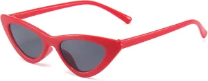 WZWLKJ Little Girls Cat Eye Sunglasses Retro Vintage Narrow Sunglasses for Kids for Outdoor Beach Holiday