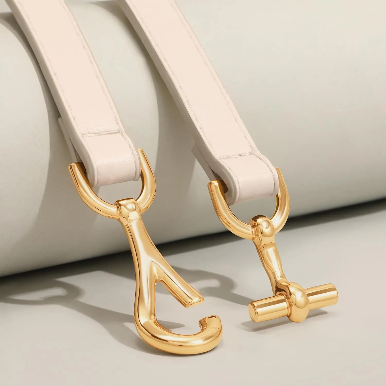 XZQTIVE Leather Skinny Belt for Women Adjustable Thin Waist Belt Gold Buckle for Dresses Coats Jeans