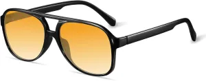 YDAOWKN Retro Aviator Sunglasses for Women Mens Large Frame Classic Vintage 70s Sun Glasses Aviators