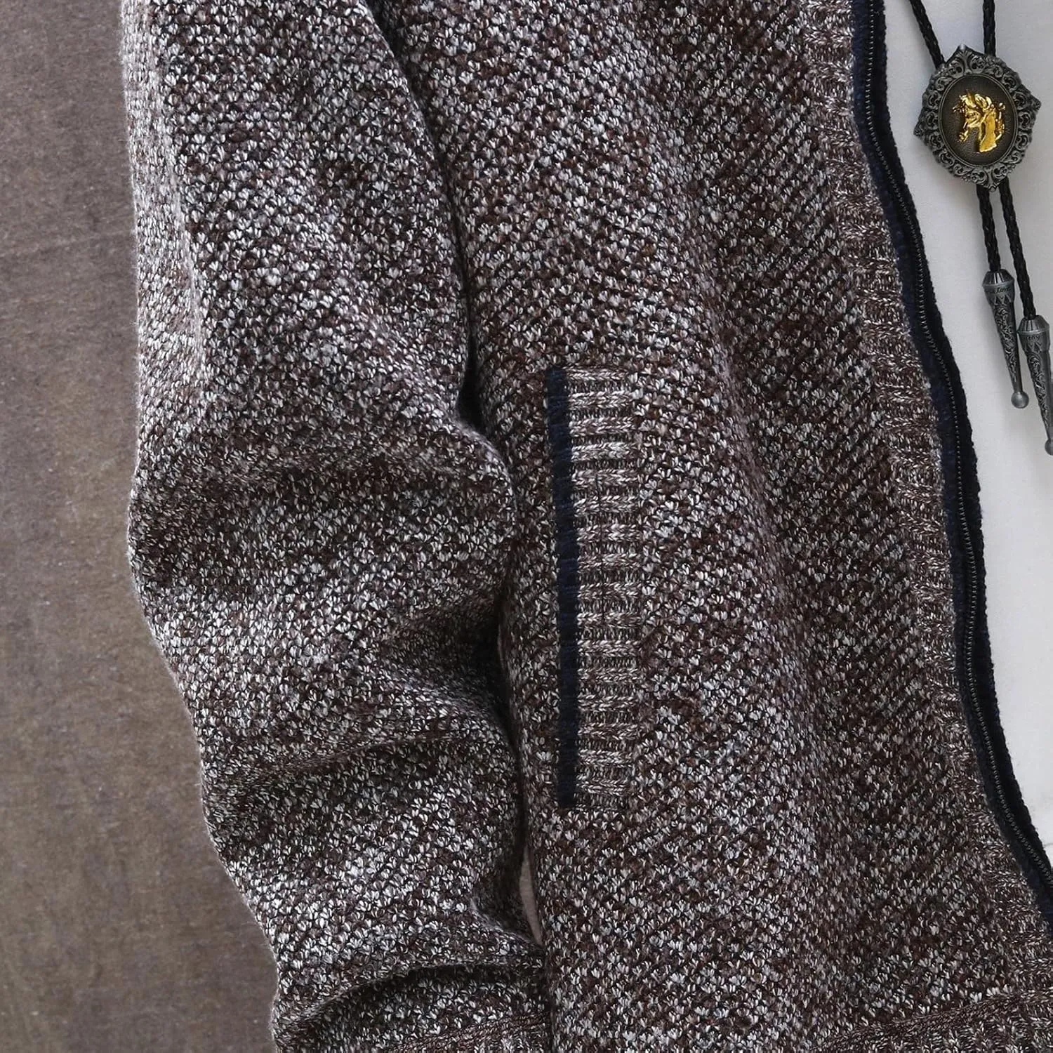 Ymosrh Jackets for Men Fashion Autumn and Winter Men's Loose Cardigan Warm Lapel Hooded Jacket Sweater Jackets