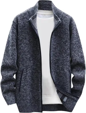 Ymosrh Mens Coats and Jackets Stylish Autumn Winter Men's Fashion Loose Cardigan Warm Lapel Hooded Jacket Sweater