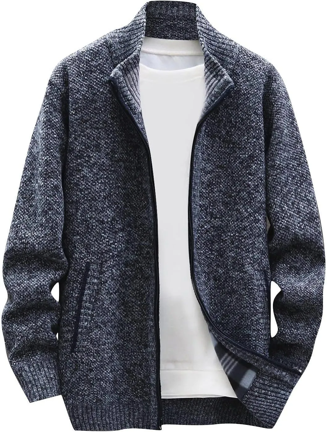 Ymosrh Mens Coats and Jackets Stylish Autumn Winter Men's Fashion Loose Cardigan Warm Lapel Hooded Jacket Sweater