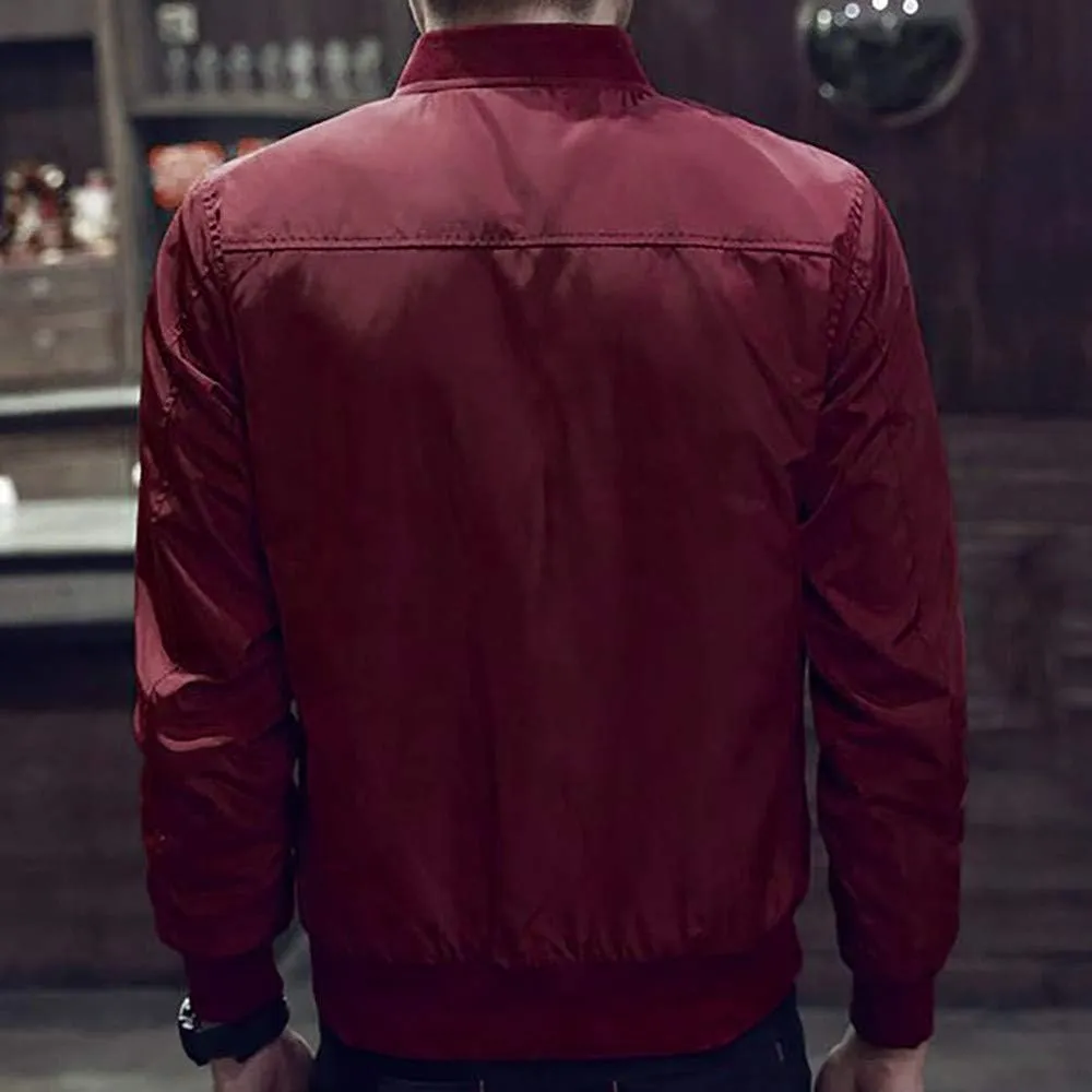 Ymosrh Mens Fashion Jackets Men Winter Warm Jacket Overcoat Outwear Slim Long Sleeve Zipper Tops Blouse Coats