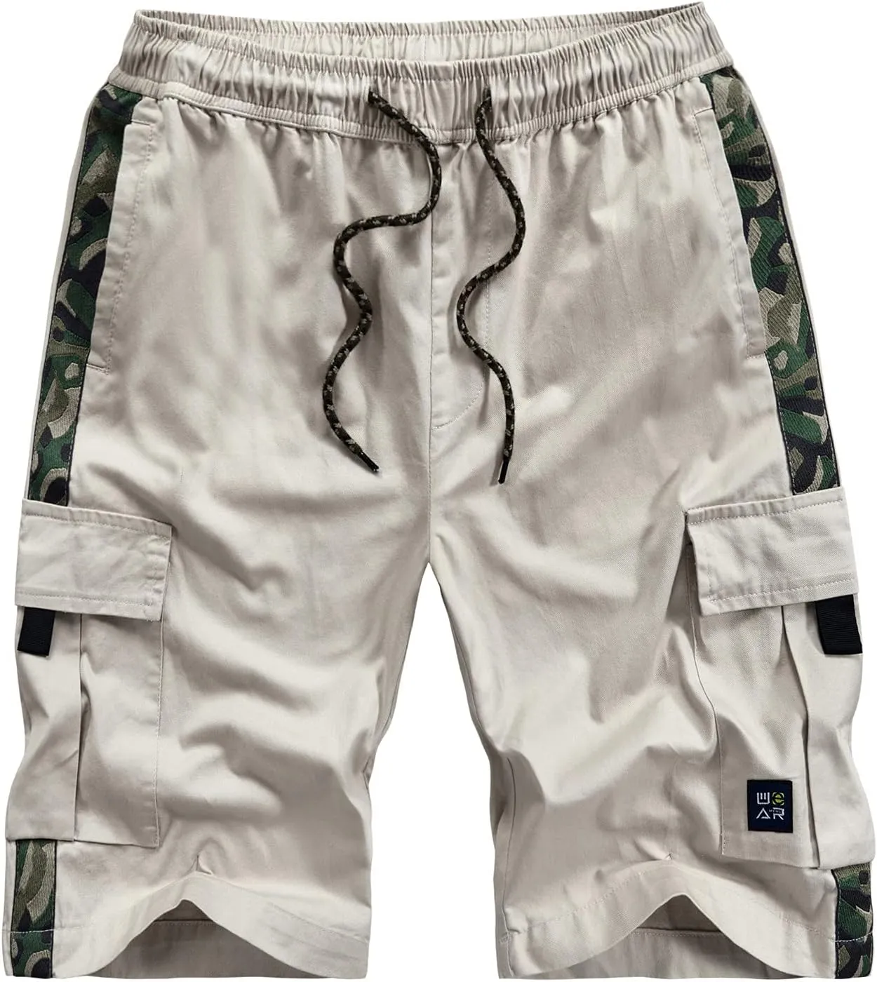 Ymosrh Men's Khaki Shorts Men Summer Fashion Casual Printed Loose Quick-Drying Shorts Beach Pants Cargo Shorts