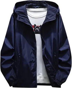 Ymosrh Mens Winter Jackets Men's Autumn Casual Color Plus Size Hoodie Zipper Outdoor Sport Coat Coats for Men