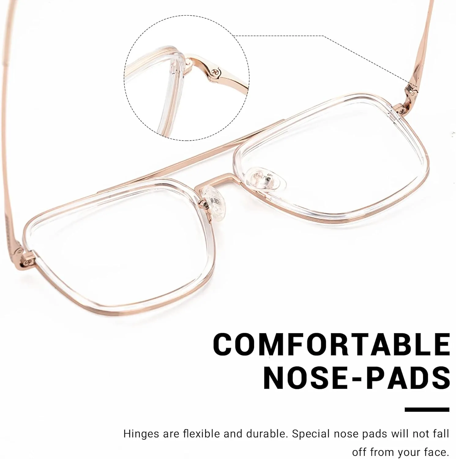 Zeelool Readers Aviator Blue Light Blocking Reading Glasses for Men Women with Anti-Reflective Coating Nayeli ZTX898397